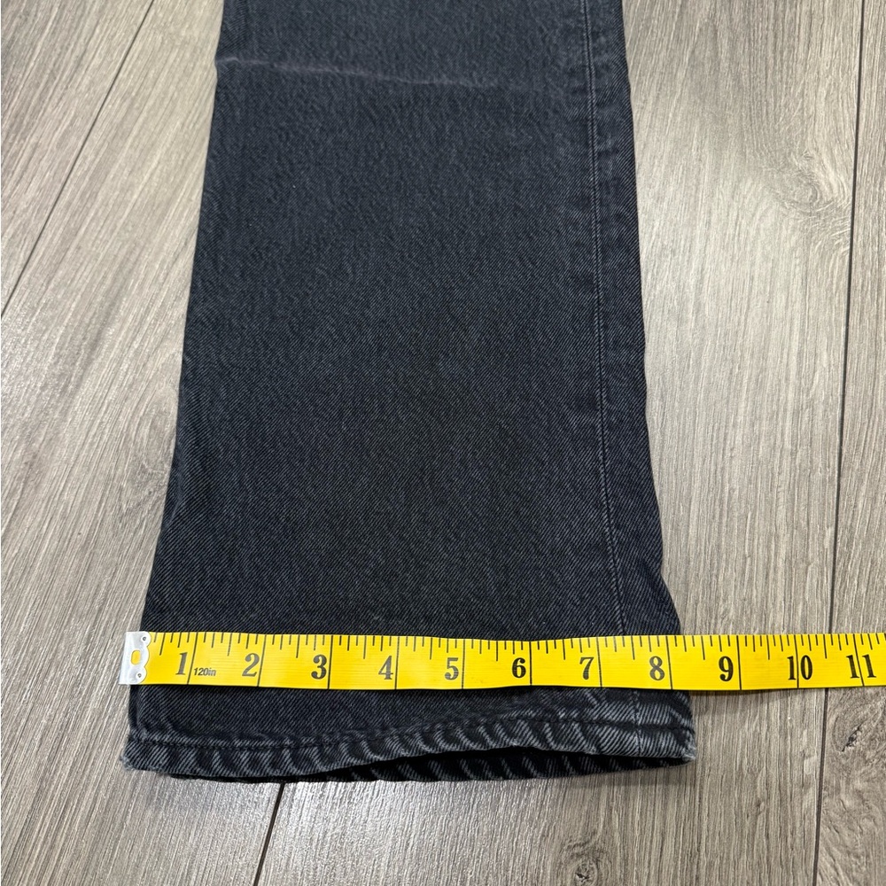 NWT AGOLDE FRAN JEAN LOW SLUNG EASY‎ STRAIGHT in Black Tea Sz 26 - Picture 8 of 14